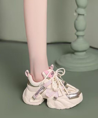 Genuine Leather Platform Sneakers for Women (One Pair)