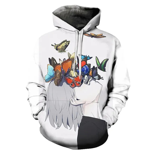 3D Printed Men's Oversized Hoodie Pullover (4XL)