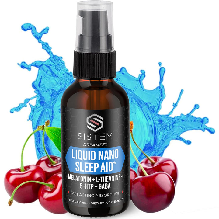 Dreamzzz by Sistem - Liquid Nano Sleep Aid Spray with Melatonin GABA L-Theanine 5-HTP Supplement Blend Promotes Calm Restful Sleep & Restoration for Adults