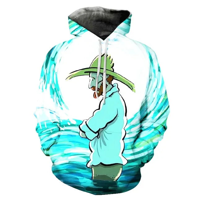 3D Printed Men's Oversized Hoodie Pullover (4XL)