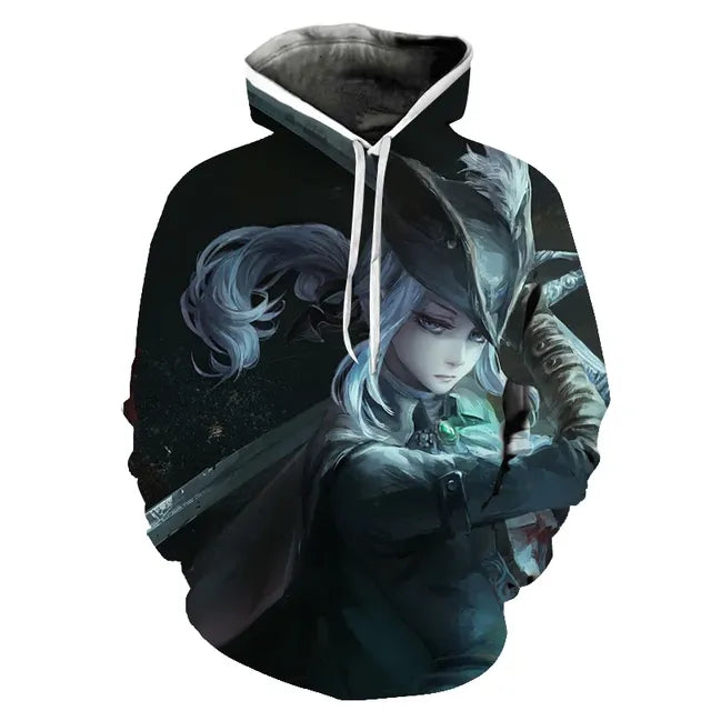 3D Printed Men's Oversized Hoodie Pullover (4XL)