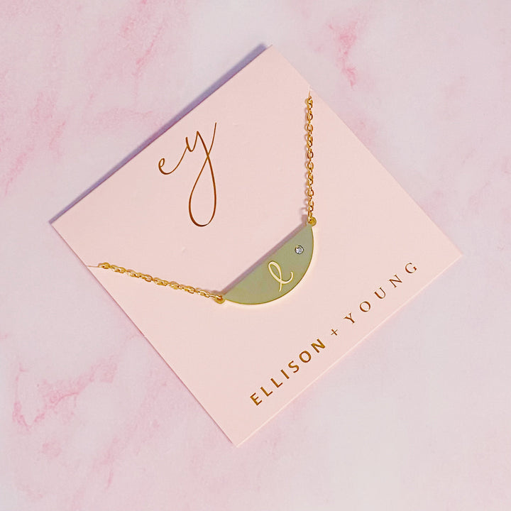 Hamilton Sphere Initial Necklace