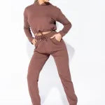 CROPPED HOODIE JOGGER LOUNGE SET