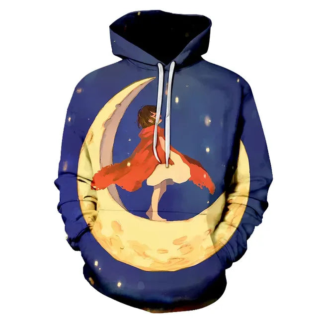 3D Printed Men's Oversized Hoodie Pullover (4XL)