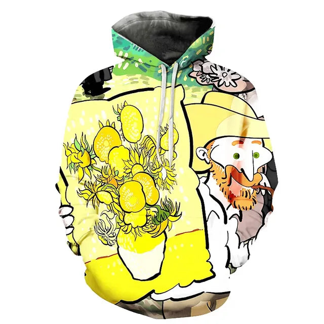 3D Printed Men's Oversized Hoodie Pullover (4XL)