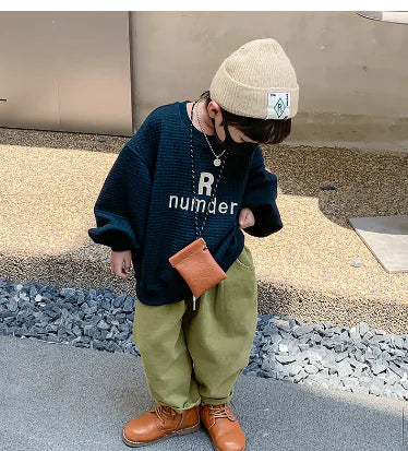 Children's Waffle Western Style Street Fashion Clothing