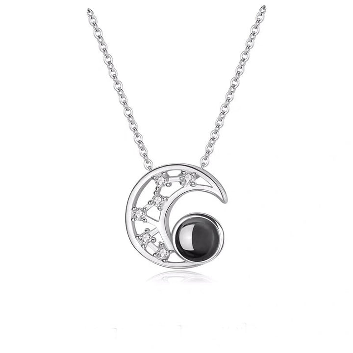 Necklace with Star and Moon Projection Design