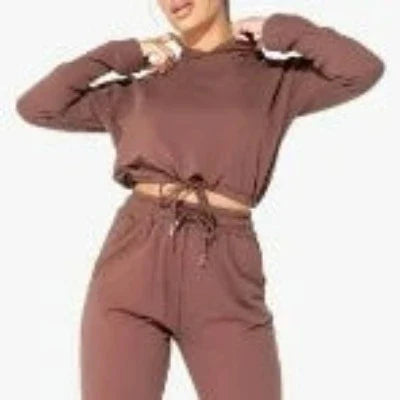 CROPPED HOODIE JOGGER LOUNGE SET