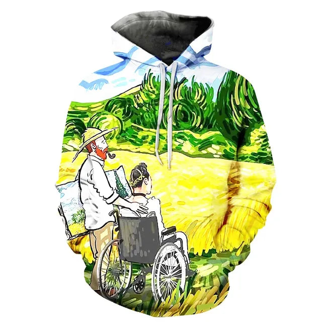 3D Printed Men's Oversized Hoodie Pullover (4XL)